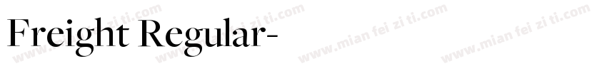 Freight Regular字体转换